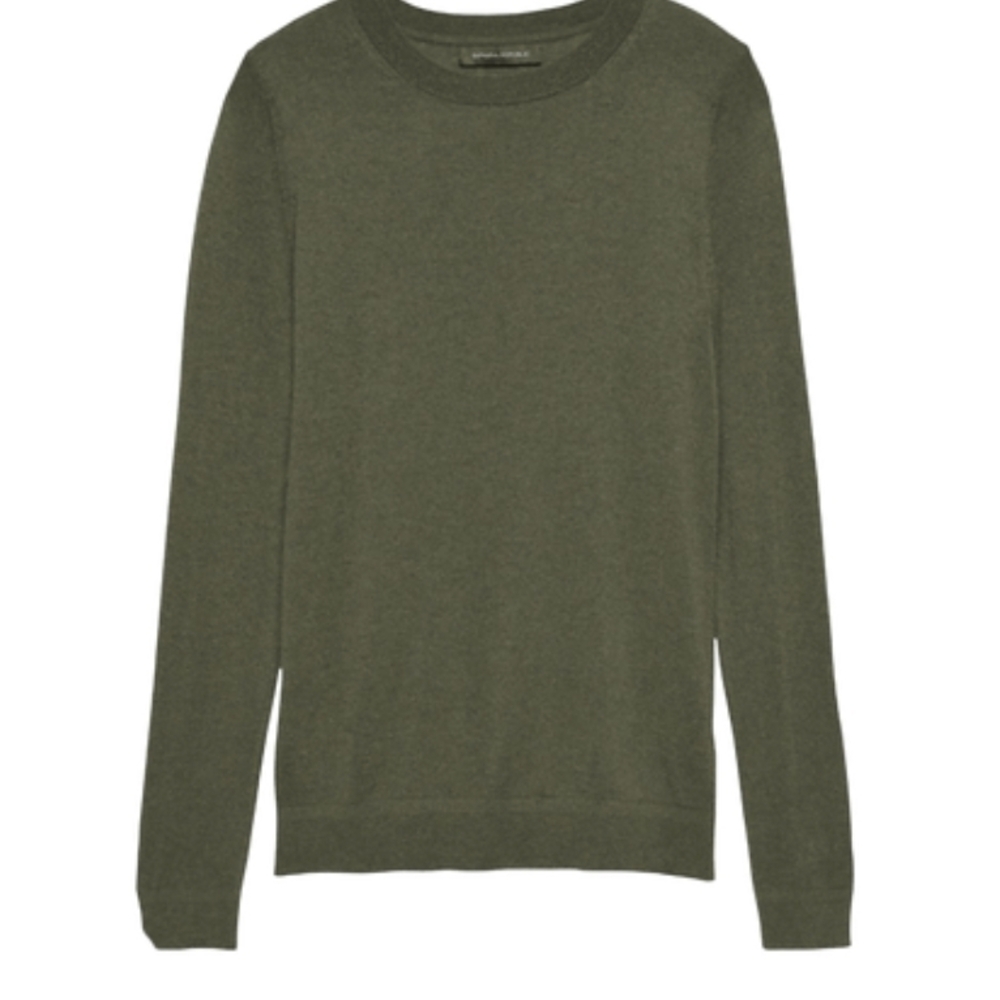 Banana Republic Olive Green Women's Forever Sweater